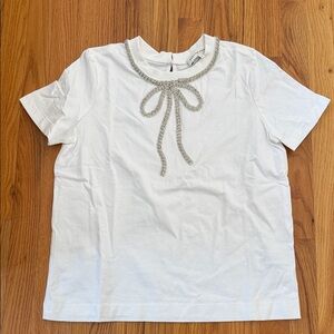 English Factory White Tee with Silver Detail